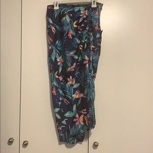 Forever 21 drawstring midi skirt with slit